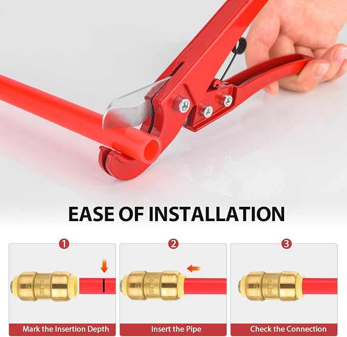 5piece EFIELD 1/2 Inch Straight Coupling Push-Fit Fitting | Connect Pex - Image 5