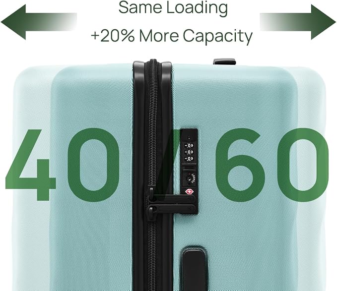 NINETYGO Trunk Luggage 22 Inch, Small Checked Luggage - Image 3