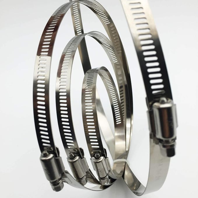 4 Inch Adjustable 304 Stainless Steel Duct Clamps Hose Clamp | Rust Resistant - Image 3