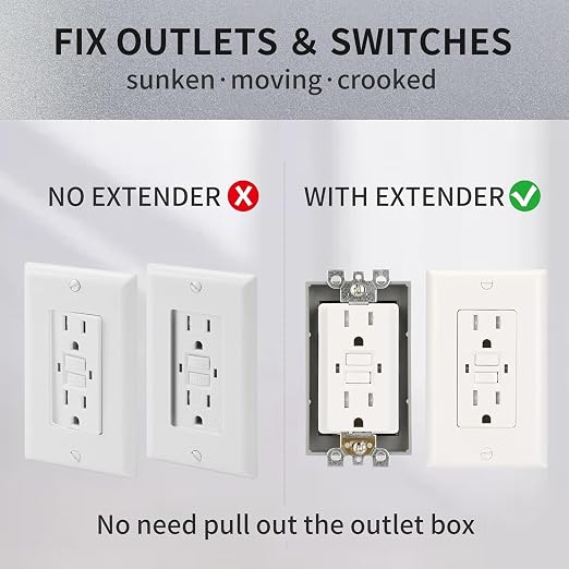 1/4Inch Single Gang Receptacle Outlet Box Extenders - Image 6