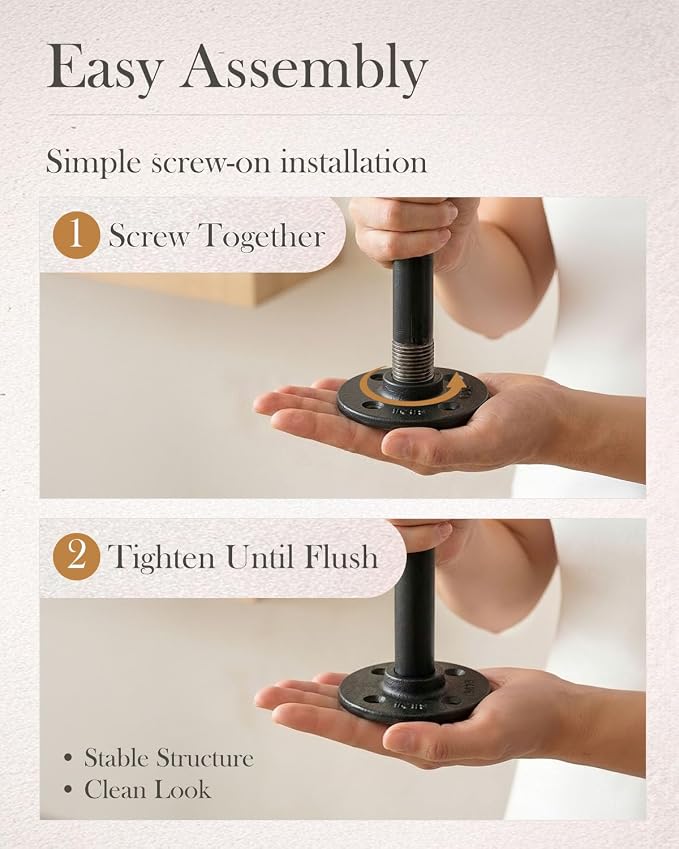 10 Pack 3/4 x 12 Inch Black Malleable Steel Pipe Nipples | Threaded pipe - Image 8