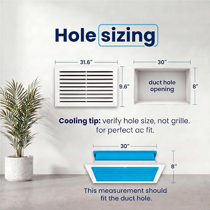 30x8 Aluminum Wall Ceiling Air Return Vent Cover HVAC Rustproof Grille - Image 3