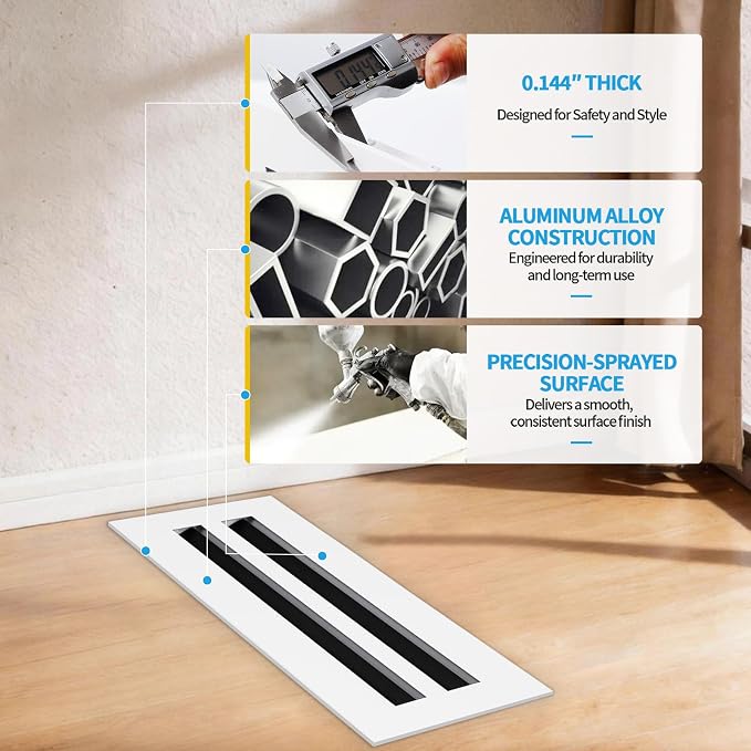 16x4 Modern AC Vent Cover, Decorative Air Vent Register Grille - Image 5