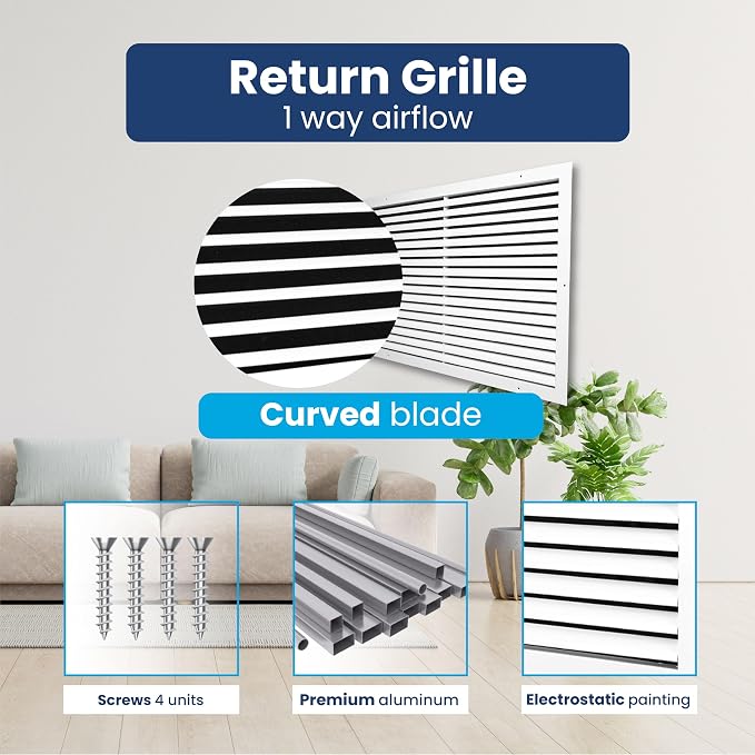 28x18 Aluminum Wall Ceiling Air Return Vent Cover HVAC Rustproof Grille - Image 4