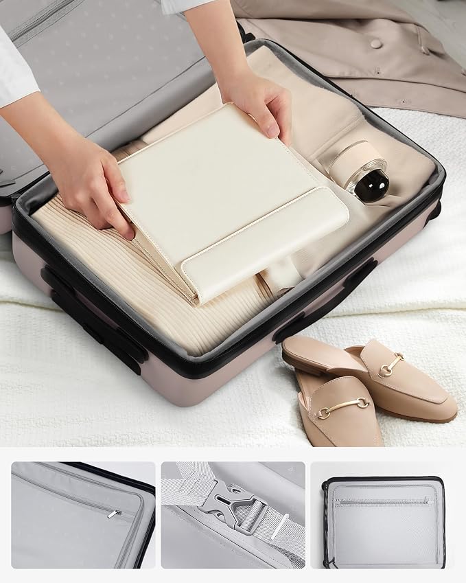 NINETYGO Medium Checked Luggage 24 Inch, Checking In Luggage - Image 7