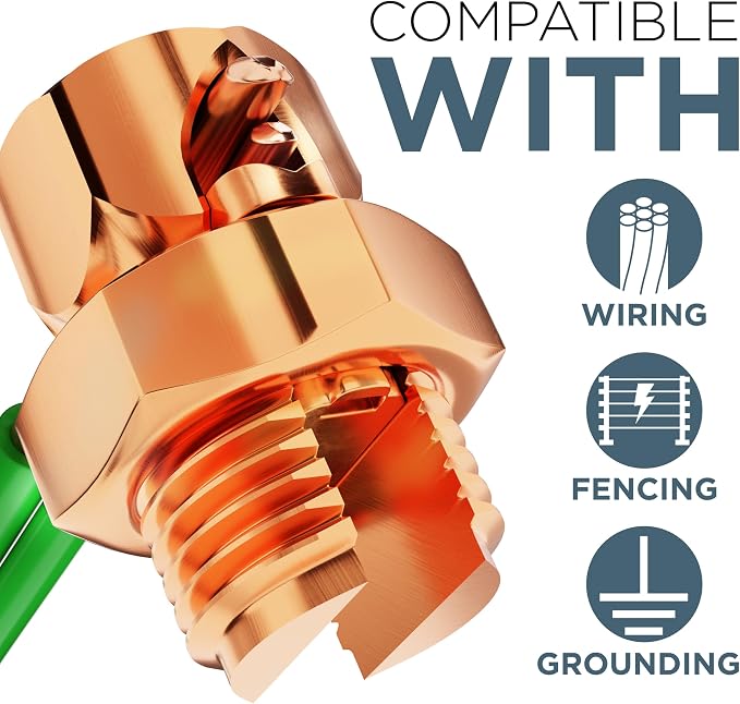 THE CIMPLE CO 4 Pack, Size #2 Copper Split-Bolt Connectors 2 AWG - Image 3