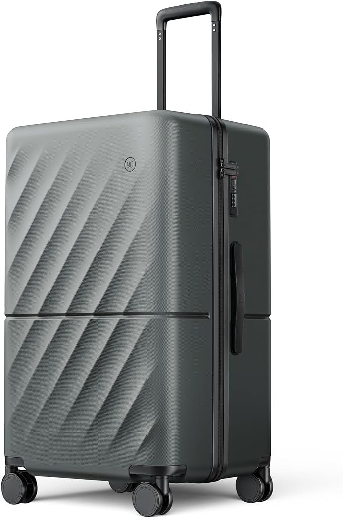 NINETYGO Trunk Luggage 26 Inch, Medium Checked Luggage by NINETYGO