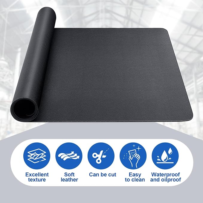 Drydiet 2 Pcs Work Bench Mat Top 24 x 48, PU Leather Tool Box Drawer Liner Tool - Image 4
