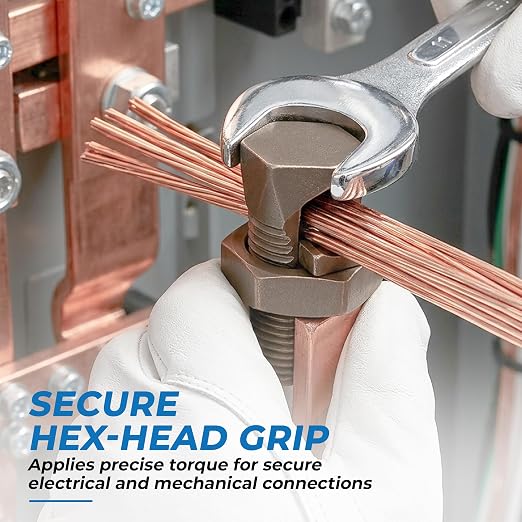 Size #4 Copper Split-Bolt Connector 4 AWG Heavy-Duty Electrical Wire Splicing - Image 5