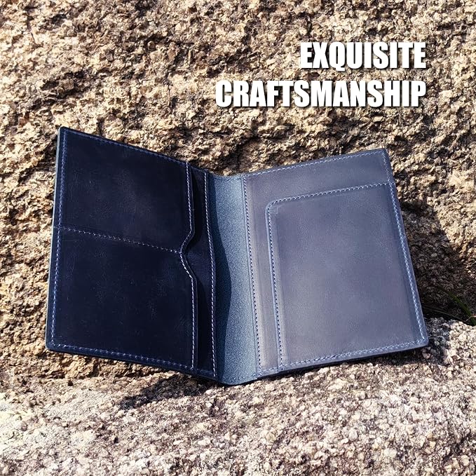 STAR VISTA Albatross Leather Travel Passport Holder, Minimalist Design - Image 3