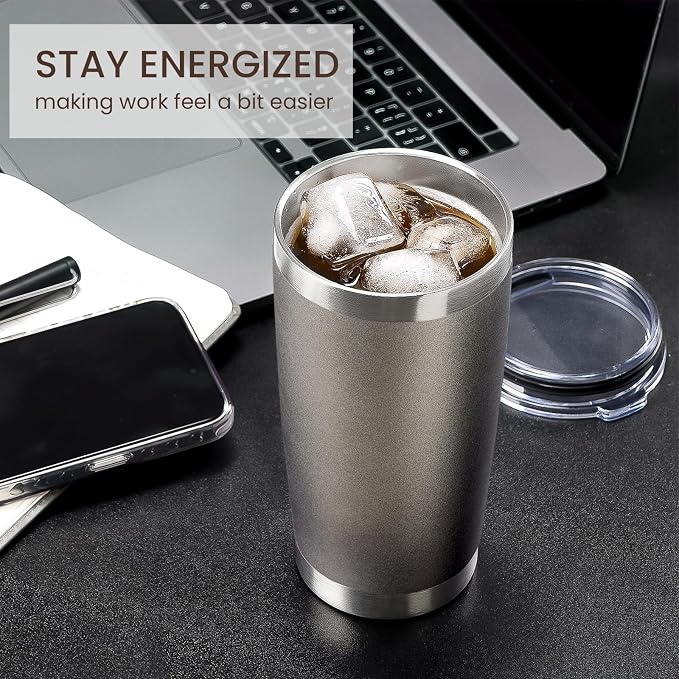 MEWAY 20oz Tumbler 12 Pack Double Wall Vacuum Insulated Travel Mug Bulk - Image 4