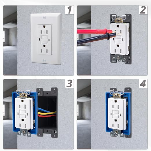 MAKERELE Single Gang Electrical Outlet Box Extender, 4 Pack | - Image 4