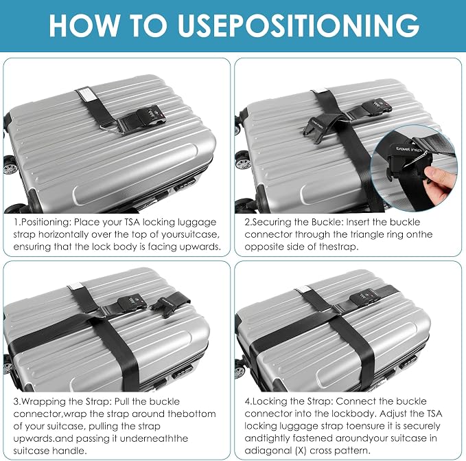 Travel Inspira Luggage Straps for Suitcases - Image 7