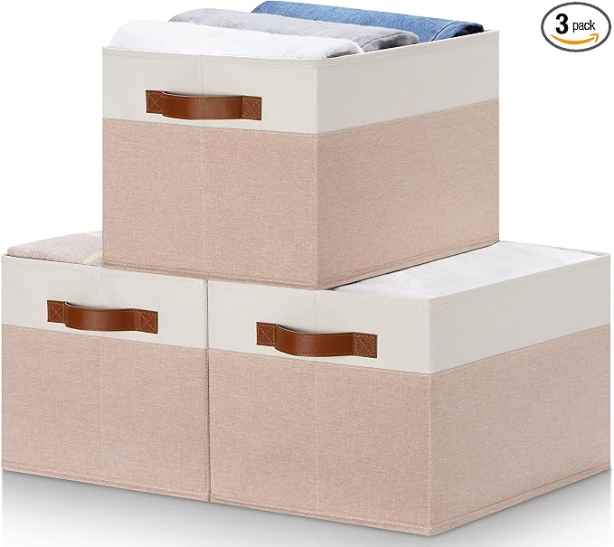 Large Fabric Storage Bins, Foldable Fabric Storage Baskets by PFFVRP
