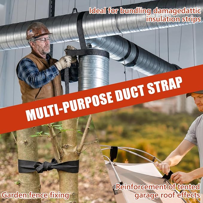 100Ft HVAC Duct Strap, Tight-Weave Nylon Duct Support Webbing, Heavy Duty Duct - Image 7