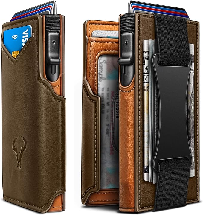 BULLIANT Men Wallet Gift Boxed, Slim Front Pocket Wallet Money Clip Card Holder by BULLIANT