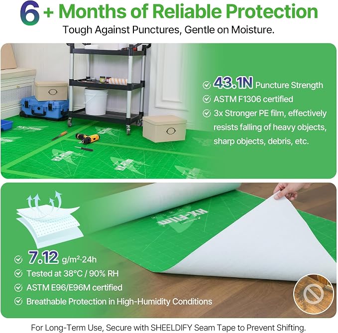 39"x100' Heavy-Duty Floor Protection | Construction Grade Carpet Protector | - Image 3
