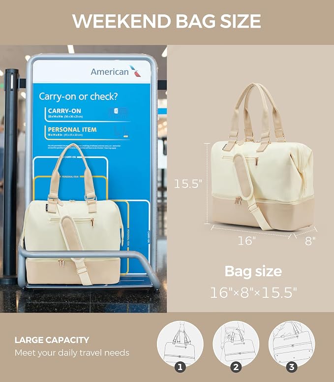 Weekender Bags for Women, Large Travel Duffel Bag - Image 8