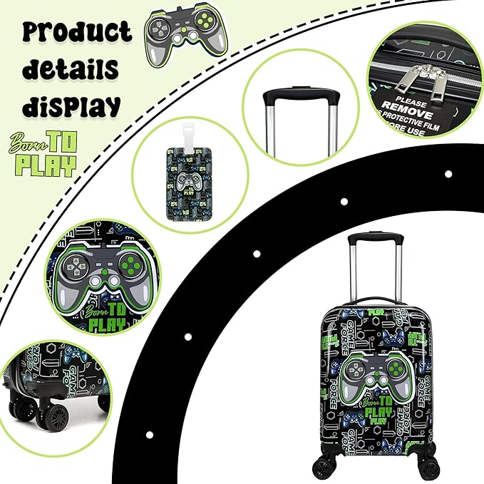 Kids Suitcase Set for Boys Hardside Luggage - Image 3