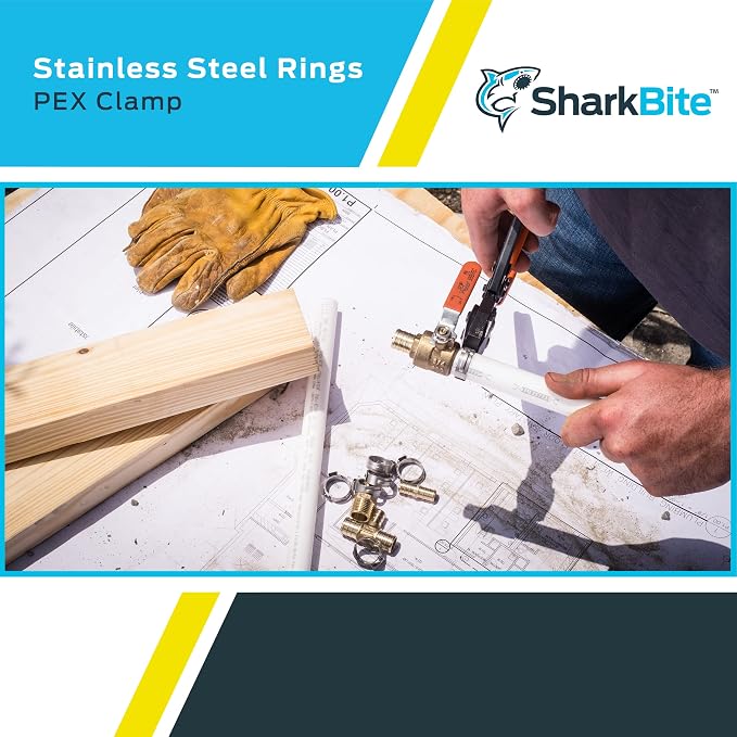SharkBite 1/2 Inch Clamp Ring, Stainless Steel Plumbing Fitting, PEX Pipe - Image 5