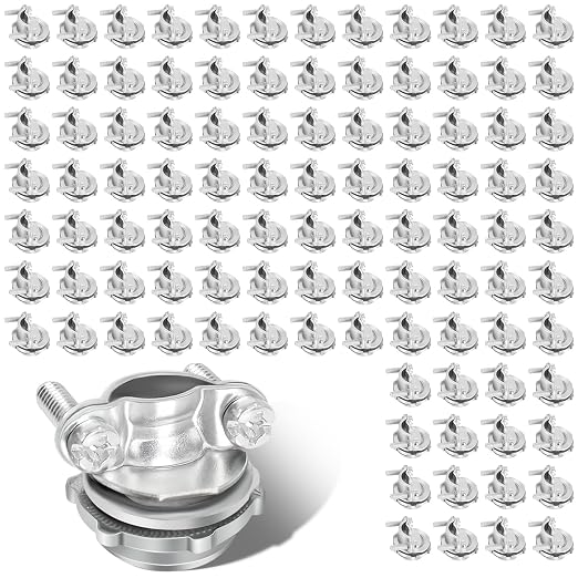 100 PCS 1/2" Clamp Type Cable Connectors by Dpwrrot