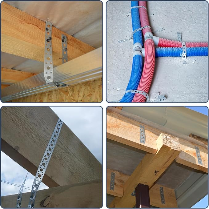 White Metal Strap 1-Inch x 50FT 0.6mm Thickness Galvanized Pipe Hanger Strap - Image 6