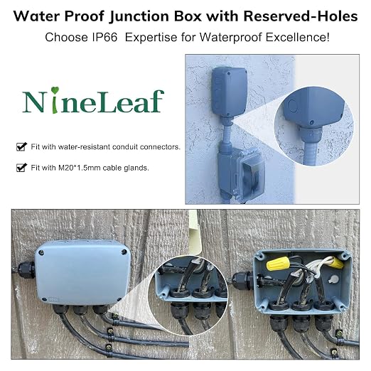 3PK Grey Weatherproof Electrical Project Boxes in Grey, 4.9 x 3.3 x 2.3 | - Image 2