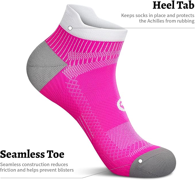 PAPLUS Ankle Compression Sock for Men and Women 2/4/6 Pairs, Low Cut - Image 6