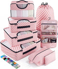 Veken 8 Set Packing Cubes for Travel Essentials, Suitcase Organizer Bags in 4 by Veken