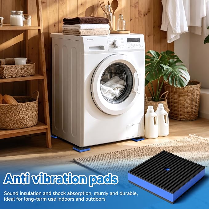 4 Pack 4 x 4 Inch Anti Vibration Pads, Rubber Isolation Pads | Anti Vibration - Image 7