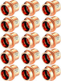 Therwen 15 Pcs 1/2-inch Copper Pipe Press Fittings, 90 Degree Elbow Coupling by Therwen