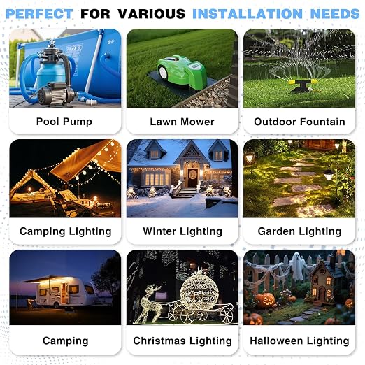 3 Pack Outdoor Extension Cord Waterproof Cover, - Image 9