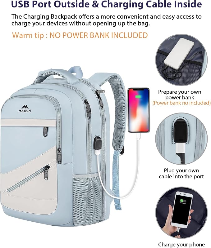 MATEIN 30 L Large Laptop Backpack, Stylish Lightweight Nursing Teacher Work - Image 4