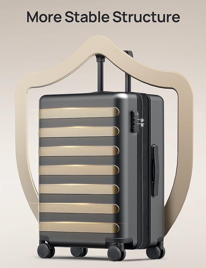 NINETYGO Medium Checked Luggage 24 Inch, Checking In Luggage - Image 2