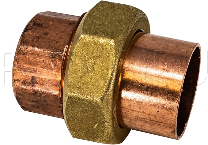 1-Pack 1-1/4 Inch Copper Union CxC Sweat Connection, Made in USA, Certified Safe - Image 2
