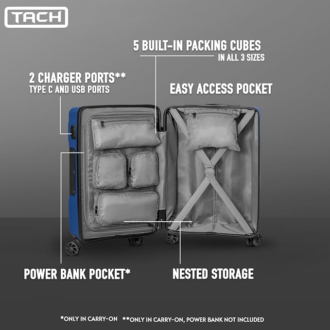 Tach V3.1 Hard Shell Carry On Luggage 20 inch | Carry on Luggage - Image 4