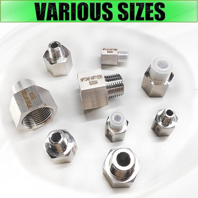 Reducer Adapter Fitting, 1/2" NPT Female x 3/8" NPT Male Reducing Pipe - Image 7