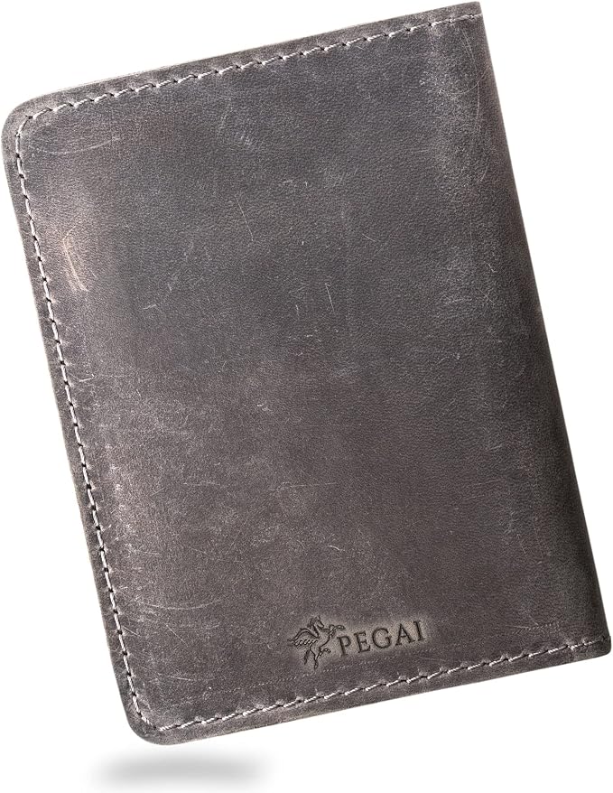 PEGAI Standard Full Grain Crazy Horse Leather Passport Holder | Custom Travel - Image 4