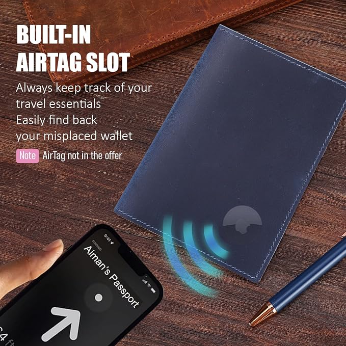 STAR VISTA Albatross Leather Travel Passport Holder, Minimalist Design - Image 8