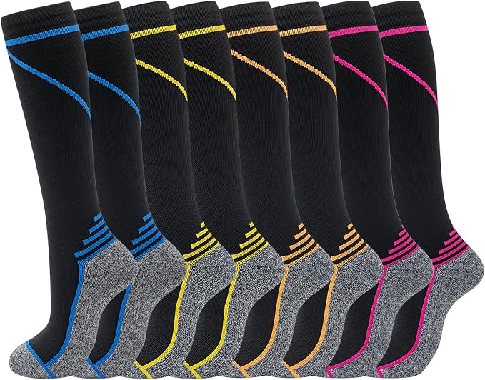 fenglaoda 8 Pairs Compression Socks by fenglaoda