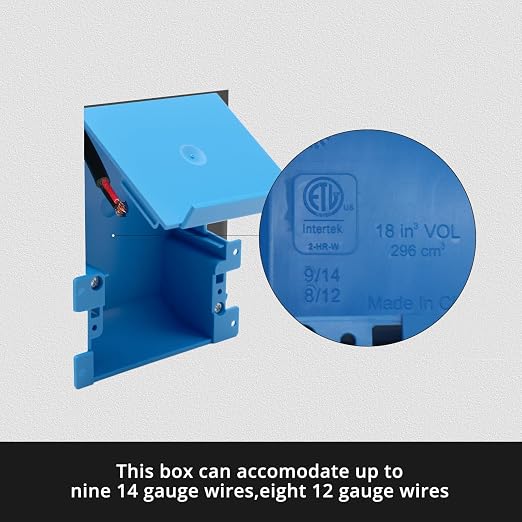 Blue Old Work Single Gang Electrical Box | Ceiling Fan Electrical Box， - Image 3