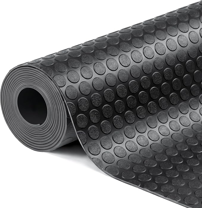 SEAL 8 x 20 FT Premium Garage Floor Mat, Solid 2.8mm Thick Lay-Flat Black by SEAL