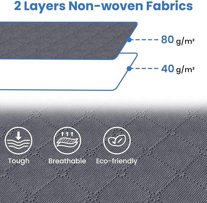 Fab totes 8 Pack Clothes Storage, Foldable Thick Fabric Blanket Storage Bags - Image 6