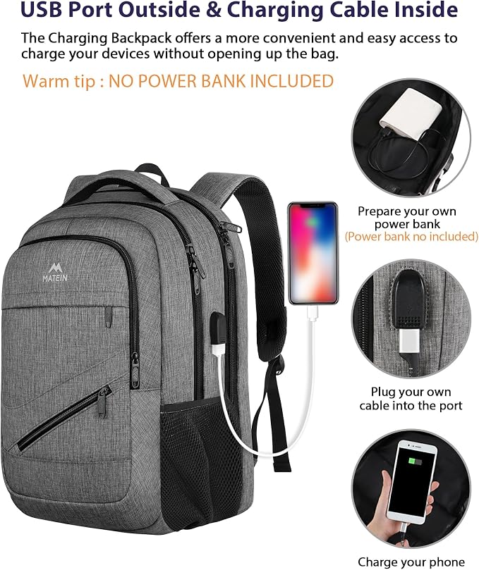 MATEIN Laptop Backpack 15.6 Inch, 20 L Personal Item Bag Airport Approved - Image 6