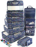 Veken 10 Set Packing Cubes for Travel Essential, Suitcase Organizer Bags in 4 by Veken