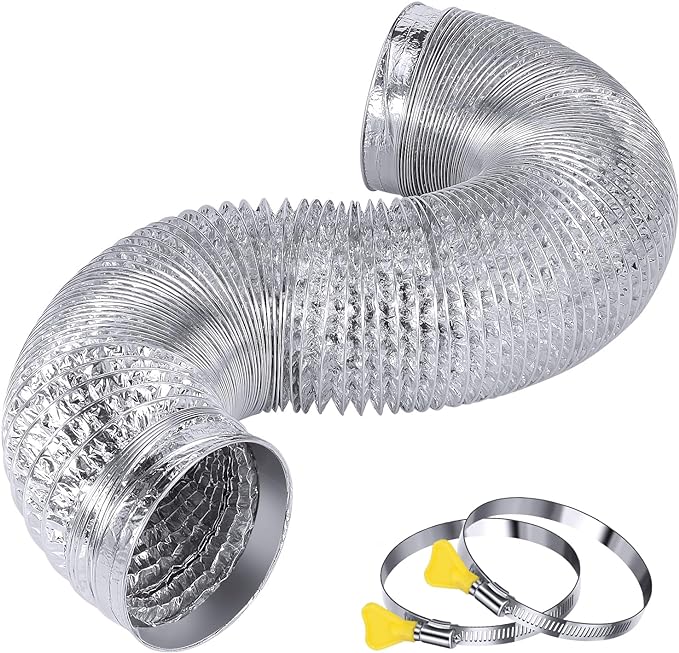 Heavy Duty 4"Flexible Dryer Vent Exhaust Duct Hose 6 Feet by Steelsoft