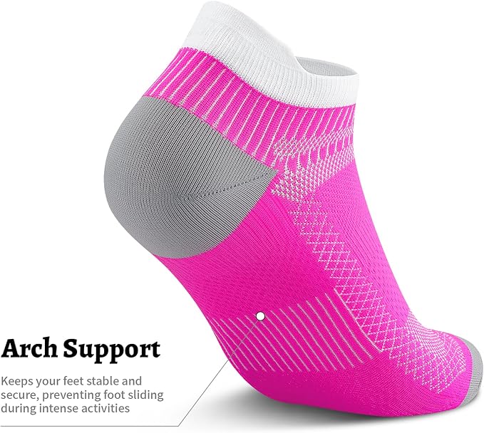 PAPLUS Ankle Compression Sock for Men and Women 2/4/6 Pairs, Low Cut - Image 4