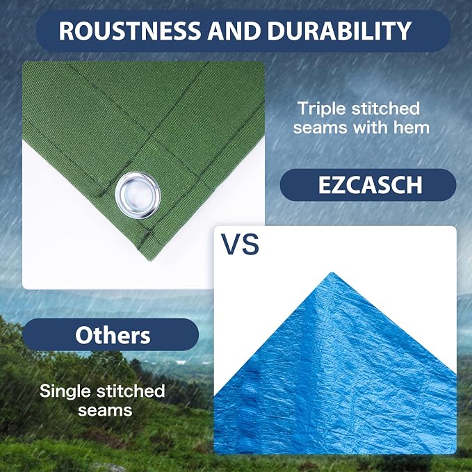 5’x7’ Canvas Tarps Heavy Duty Waterproof Tarpaulins - Image 3