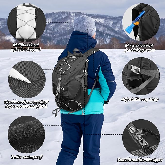Seektop 20L Ultra Lightweight Waterproof Hiking Backpack Small Outdoor Foldable - Image 2