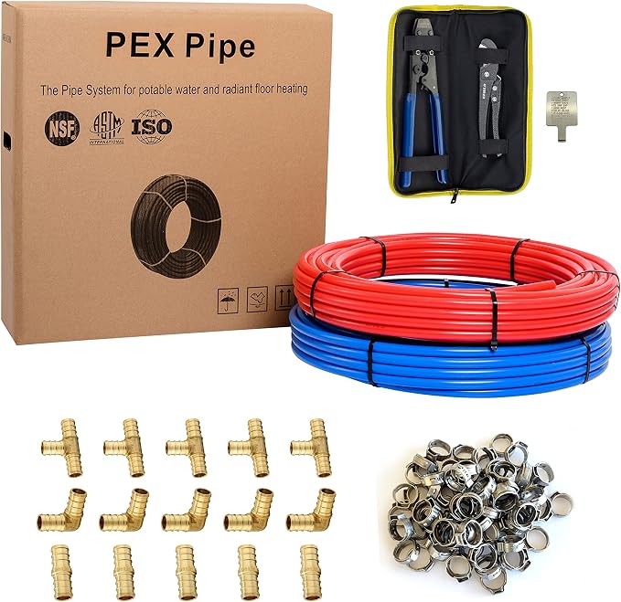 Efield 3/4-Inch 2X100 ft Pex-b Tubing Kit | Crimper & Cutter Tools by EFIELDPEXTUBING
